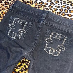 Bebe rhinestone jeans